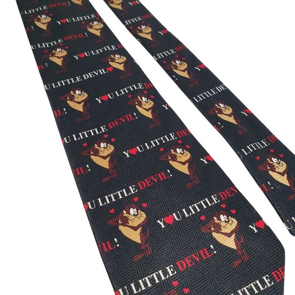 Looney Tunes Taz Mania Devil Warner Bros Cartoon Character Tie Novelty Necktie - Picture 2 of 5